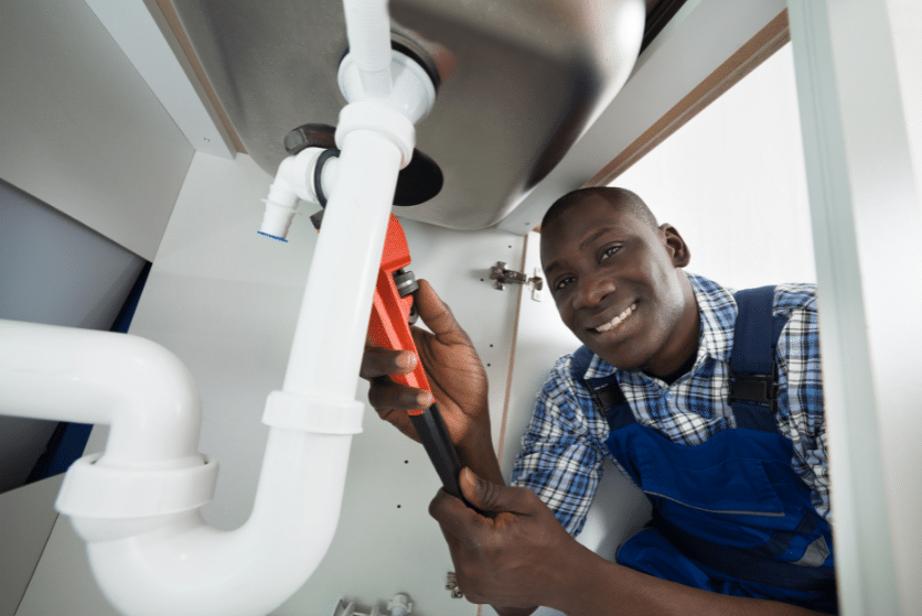 HB Handyman fixing plumbing problem